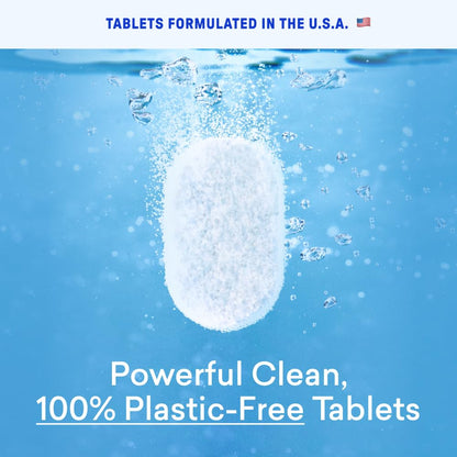 BLUELAND 100% Plastic-Free Dishwasher Detergent Tablets, 60ct, Free & Clear | Eco-Friendly Dishwashing Pods, Cuts Grease & Stuck on Food, Rinses Clean for Streak-Free Shine, Fully Dissolves, Septic Safe
